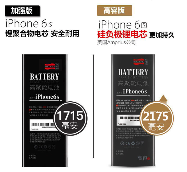 美国TI进口芯片 飞毛腿 加强版苹果手机电池 2年质保 图10