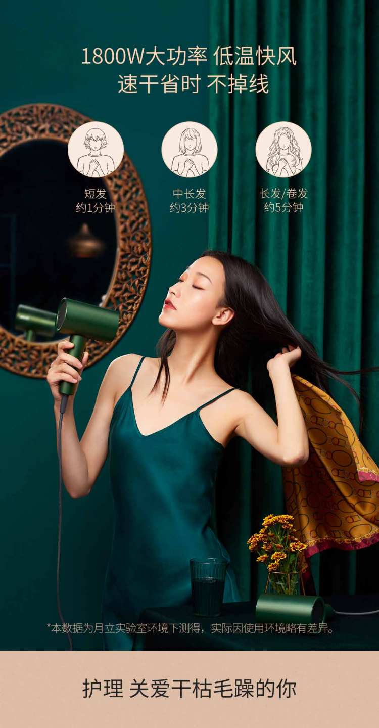 小米生态链 小适 负离子恒温吹风机 1800W 图7