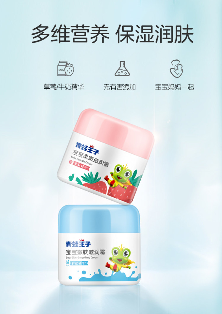 青蛙王子儿童面霜2盒唇膏2支 图1