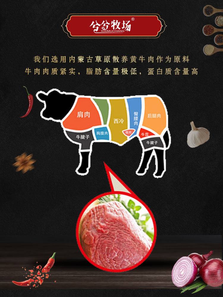 第二件0元 兮兮 牧场内蒙手撕牛肉干500g 图4