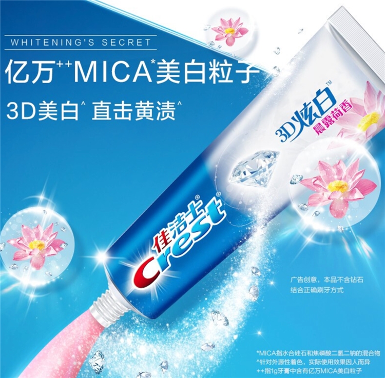 Crest 佳洁士 炫白 晨露荷香牙膏 180g *3件 图3