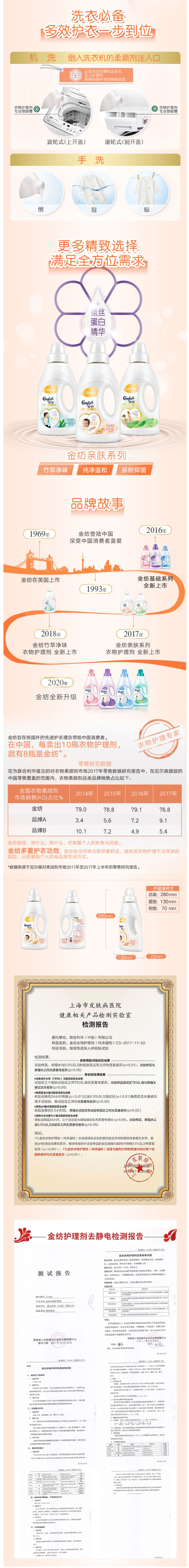 热巴同款 金纺 衣物护理剂 柔顺剂 5840ml 图3