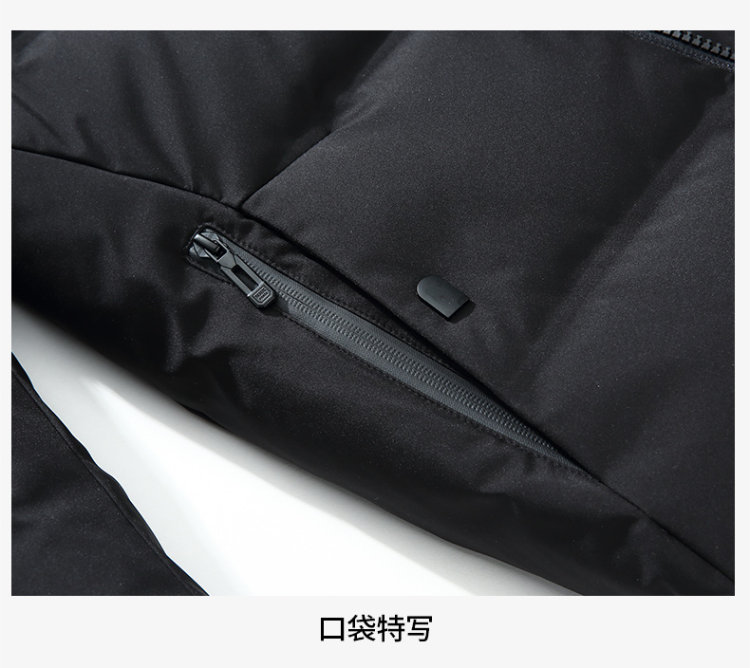 雪中飞 专卖店同款 男士中长款加厚连帽羽绒服 图12