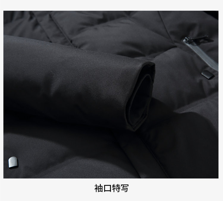 雪中飞 专卖店同款 男士中长款加厚连帽羽绒服 图13