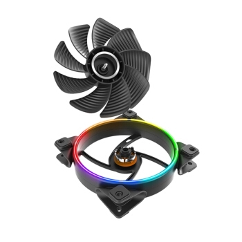 双11预售： PCCOOLER 超频三 皓月 FRGB 机箱风扇（5X套装、兼容3厂主板RGB灯效、遥控） 图4