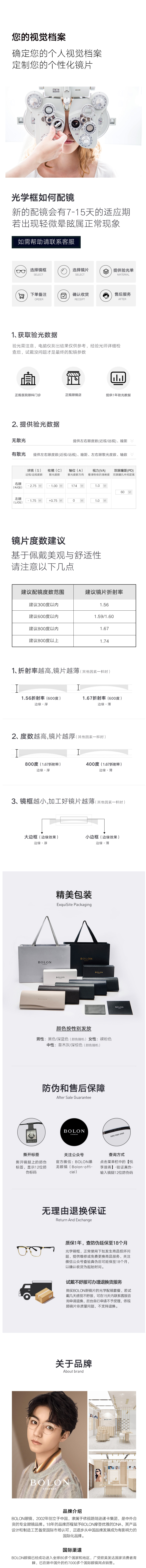 王俊凯同款 暴龙 2019款 11.4g超轻钛合金 男圆框光学镜架 图15