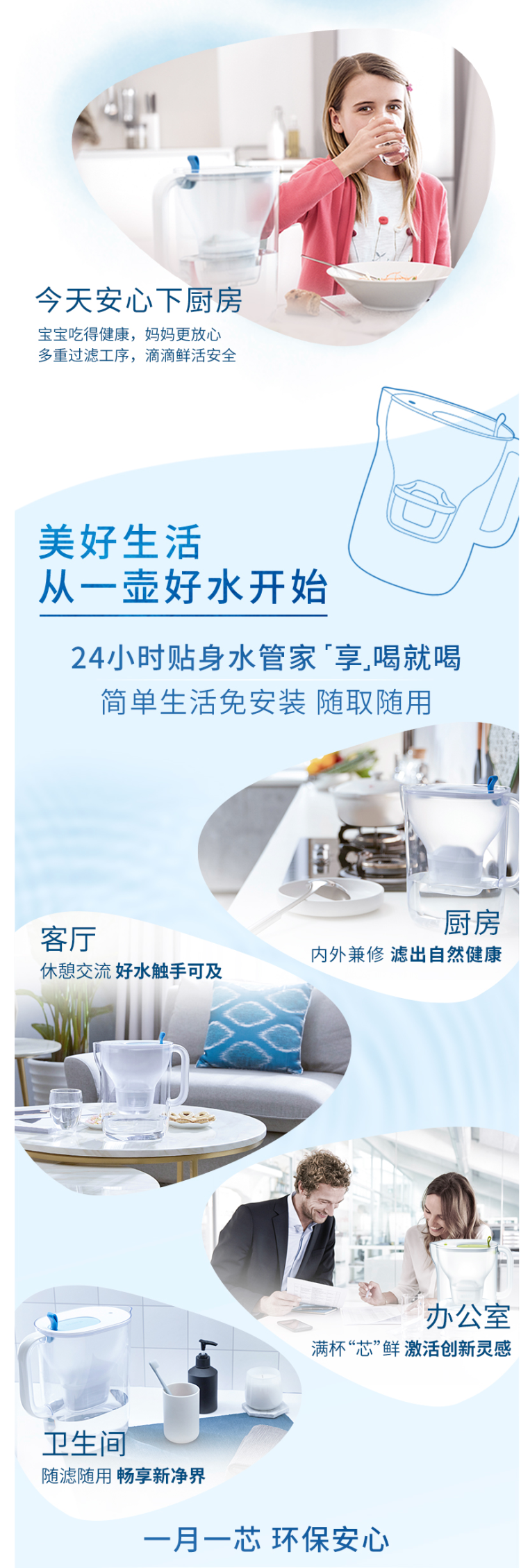 碧然德 Style设计师系列 净水壶 3.5L+去水垢加强版滤芯12枚 图2