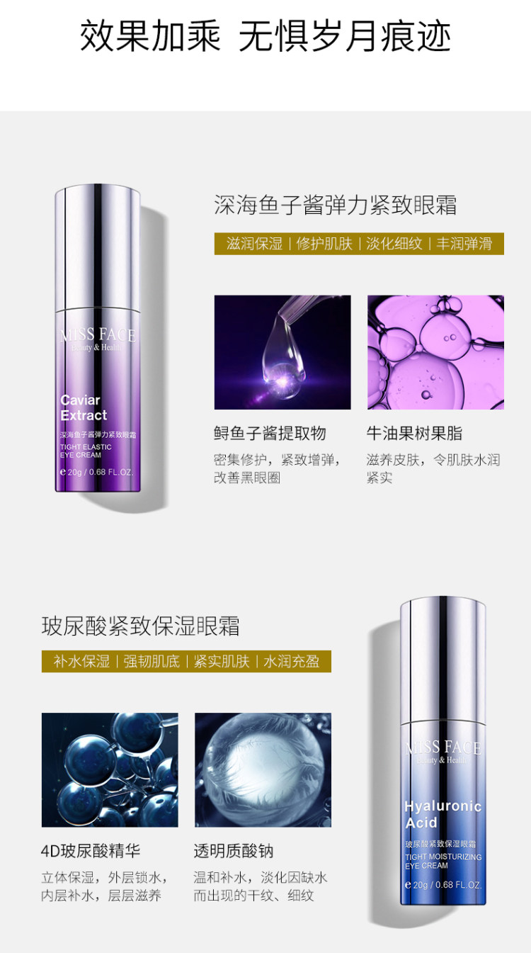屈臣氏热售品牌 Missface 玻尿酸眼霜  20g 图4