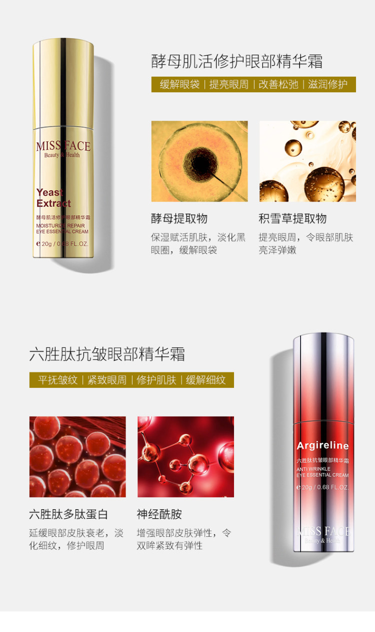 屈臣氏热售品牌 Missface 玻尿酸眼霜  20g 图6