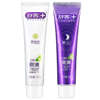 Saky 舒客 立体爽清 早晚牙膏（120g+120g） *10件 图5