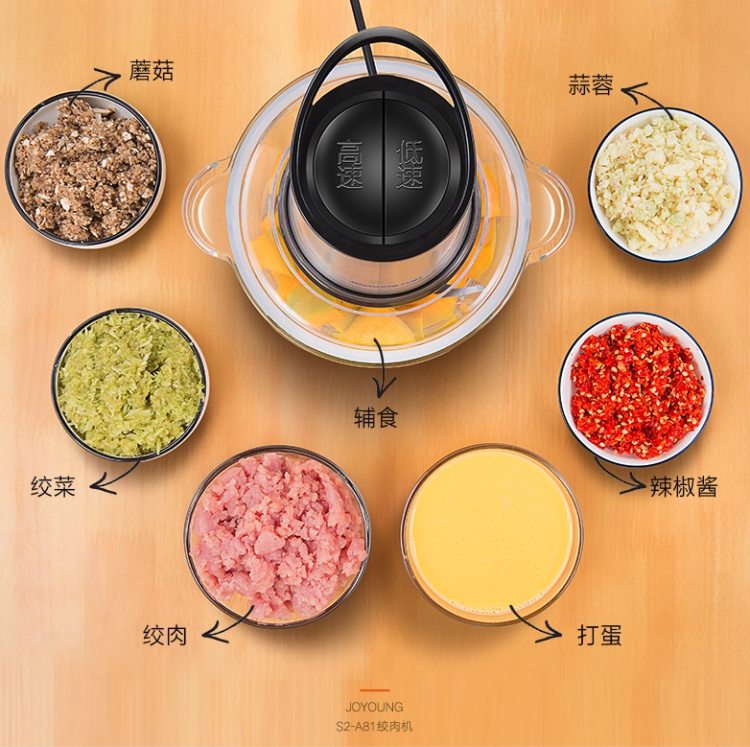 九阳 全自动绞肉机 2L大容量 图2