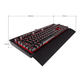 历史低价： CORSAIR 美商海盗船 K68 机械键盘 黑色 Cherry红轴 红色背光 图3
