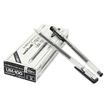 Uniball 三菱 UM-100 中性笔 0.5mm 黑色 10支装 *3件 图5