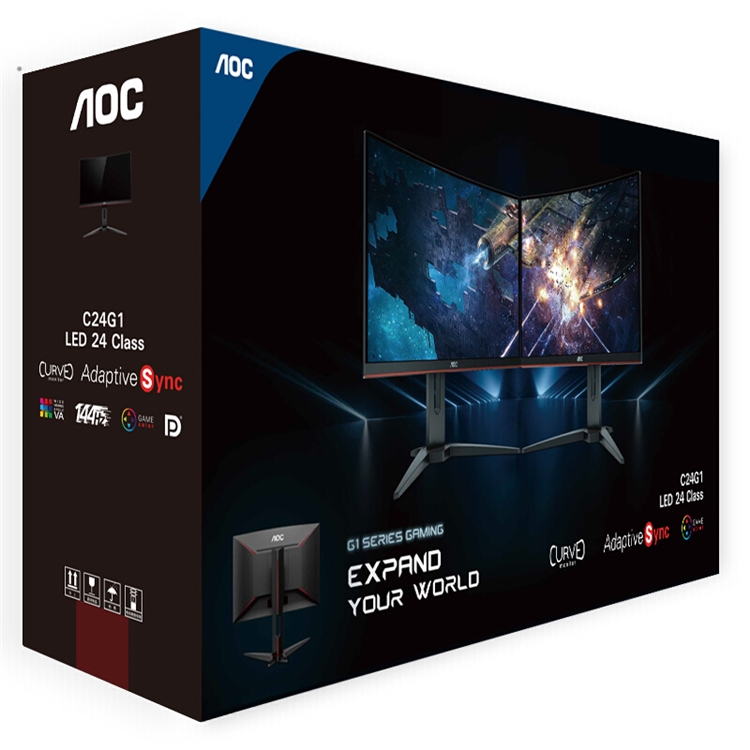 AOC C27G1 27英寸 VA曲面电竞显示器（144Hz、Adaptive-Sync、1700R曲率） 图4