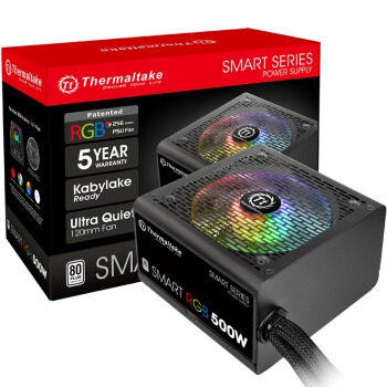 Thermaltake 曜越 Smart RGB 500W 额定500W 电源（80PLUS白牌） 图1