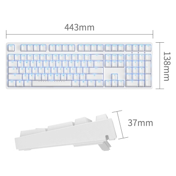 ikbc F108 机械键盘 108键 单光 cherry轴 背光键盘 白色 红轴 图3