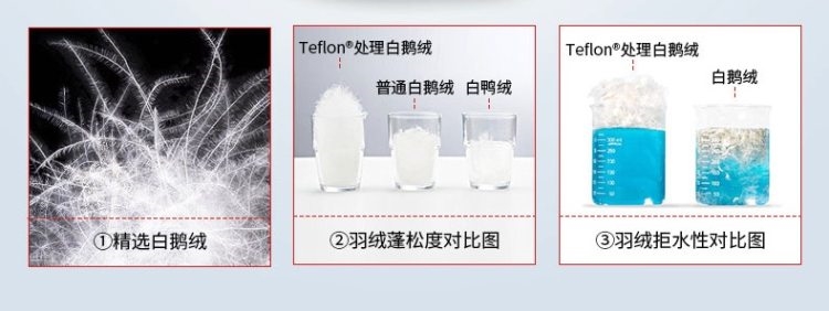 地球科学家 90%拒水鹅绒 女防泼水中厚羽绒服 图1