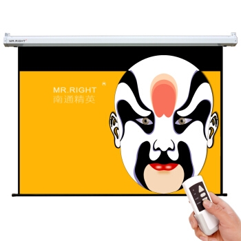 MR.RIGHT 南通精英 100英寸 16:9 玻纤电动幕布 图1