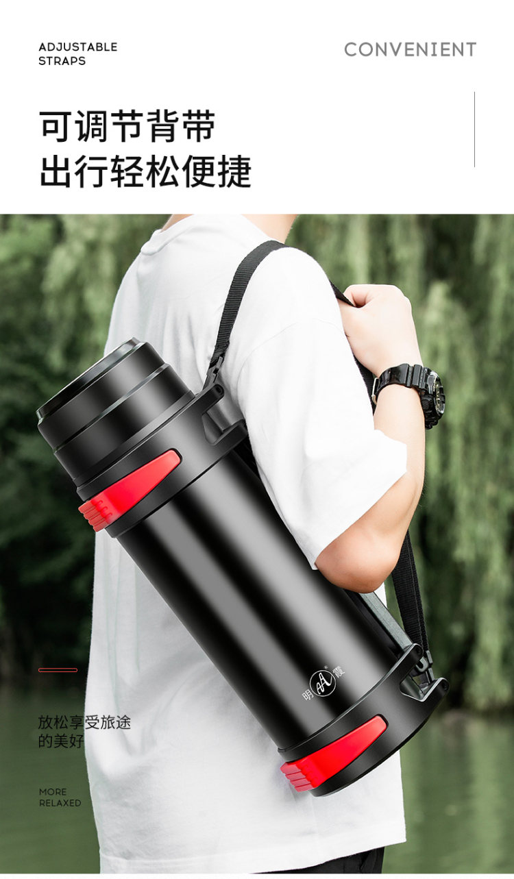 明霞 304大容量保温壶1000ml 图6