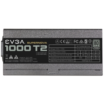 EVGA 1000 T2 电脑电源 钛金牌 1000W 全模组化 图3