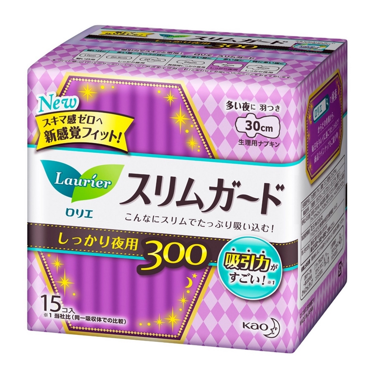 Laurier 乐而雅 S系列 超薄瞬吸量多夜用卫生巾 300mm*8 + 凑单品 *7件 图1