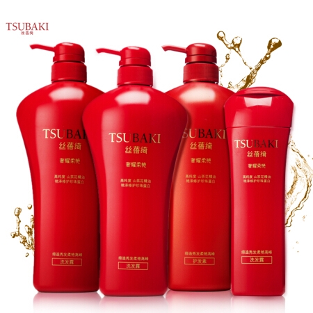 TSUBAKI 丝蓓绮 奢耀柔艳洗护套装 (洗发露750ml*2+护发素750ml+洗发露200ml) *2件 +凑单品 图4