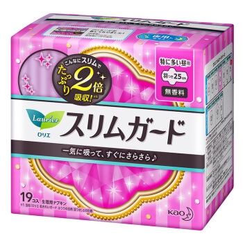 Laurier 乐而雅 零触感 特薄超长量特多日用卫生巾 25cm 19片 *7件 图2