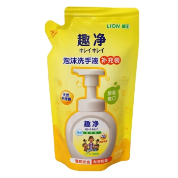LION 狮王 趣净泡沫洗手液 补充装 柠檬香型 200ml *7件 图1