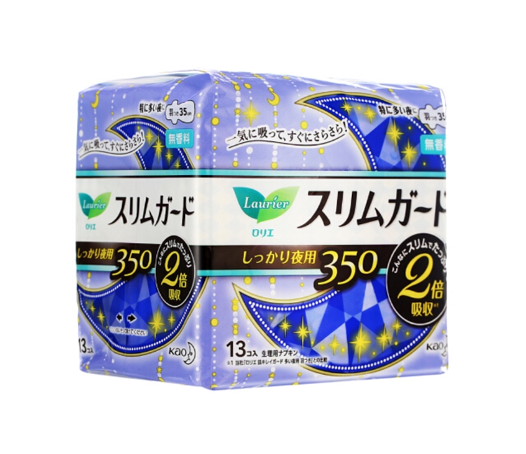Laurier 乐而雅 零触感特薄超长夜用卫生巾 35cm*13片 *7件 图2
