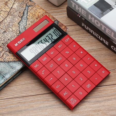 M&G 晨光 ADG98719 无缝按键计算器 双电源 红色 *3件 +凑单品 图5