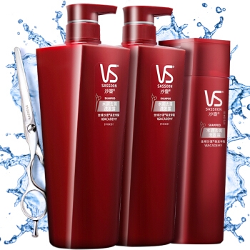 VS 沙宣 水润去屑洗发水套装（500ml*2+400ml） *2件 图1