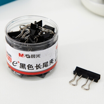 凑单品： M&G 晨光 ABS92737 Eplus长尾夹 60枚 15mm 黑色 图5