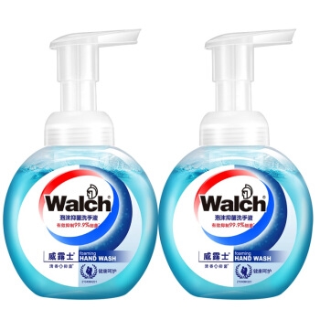 Walch 威露士 泡沫抑菌 洗手液 225ml 2瓶装 *2件 图1