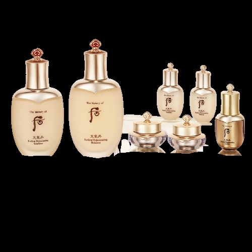 WHOO后 花献紧颜系列护肤套装（滋养液150ml+25ml+乳110ml+25ml+精华液8ml+滋养霜10ml+眼霜5ml）+赠天气丹花献护肤礼盒78ml+精华液3件套（31ml）+隔离乳6ml 图4