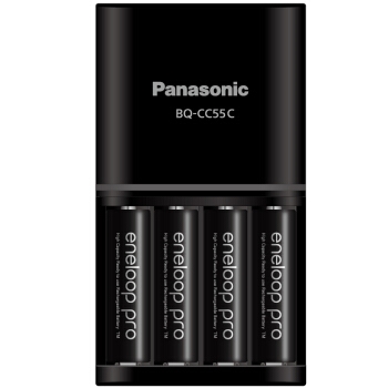 eneloop 爱乐普 充电电池5号五号4节 KJ55HCC40C 含55快速充电器 黑色 图2