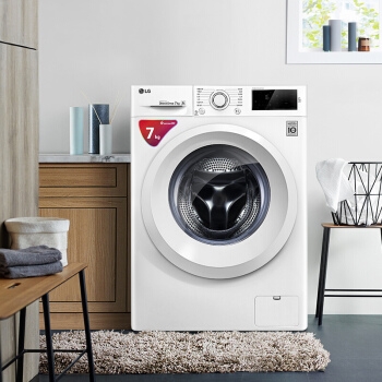 京东PLUS会员： LG 乐金 WD-L51HNG20 变频 全自动滚筒洗衣机 7公斤 奢华白 图2