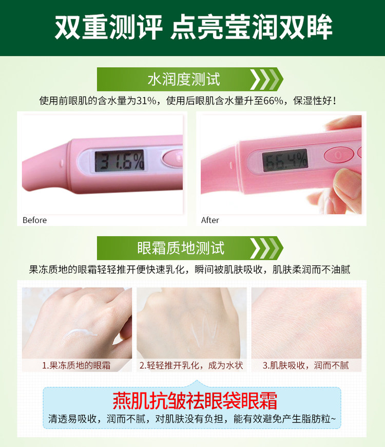 燕肌药业 专门去眼袋黑眼圈眼霜 图10