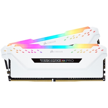 CORSAIR 美商海盗船 复仇者RGB DDR4 3600 16GB(8GB×2) 台式机内存条 白色 图2