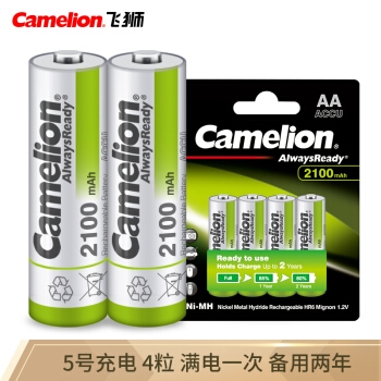 Camelion 飞狮 5号镍氢充电电池 4粒 *8件 图1