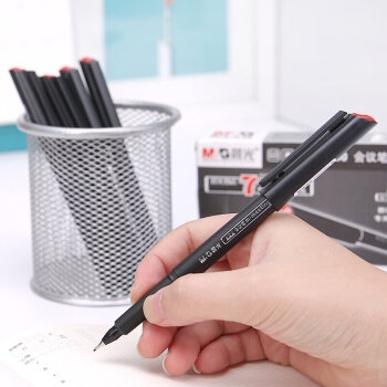 M&G 晨光 MG2180 纤维头中性笔 碳素黑 0.5mm 12支/盒 *6件 +凑单品 图5