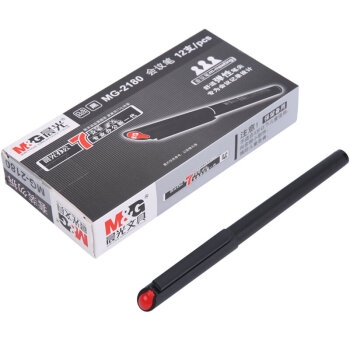 M&G 晨光 MG2180 纤维头中性笔 碳素黑 0.5mm 12支/盒 *6件 +凑单品 图2
