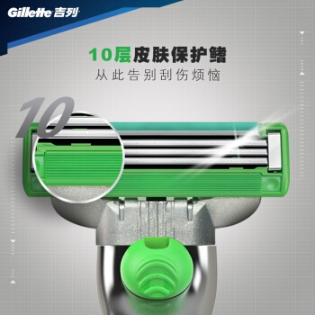 Gillette 吉列 锋速3 手动剃须刀刀片 敏锐刀片 4片装 图5