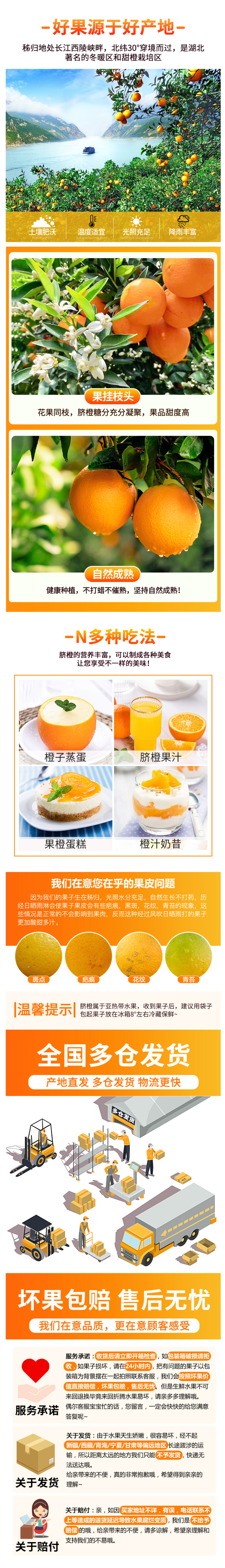 屈原橘颂原型 正宗秭归脐橙 5斤 图3