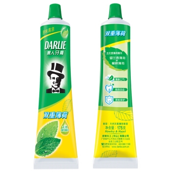 DARLIE 黑人 双重薄荷 牙膏 175g *3件 图5