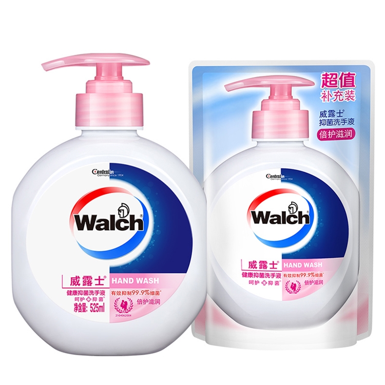 Walch 威露士 健康抑菌洗手液 瓶装 525ml+袋装 250ml 图1