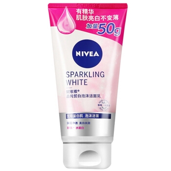 NIVEA 妮维雅 晶纯皙白泡沫洁面乳 150g *3件 图1