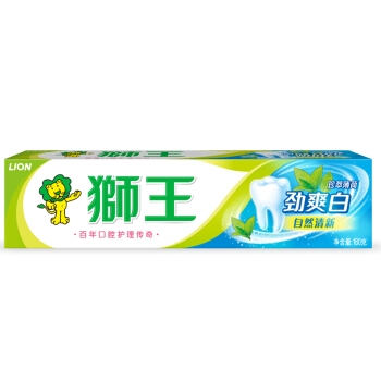 LION 狮王 劲爽白牙膏珍萃薄荷 180g *26件 图4