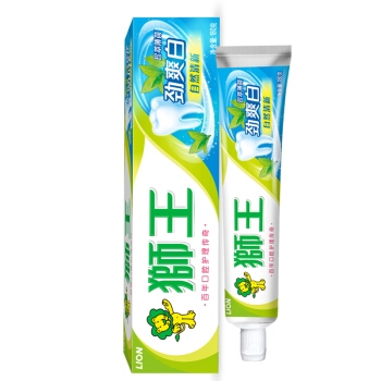 LION 狮王 劲爽白牙膏珍萃薄荷 180g *26件 图2