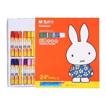 M&G 晨光 FGM90058 米菲系列蜡笔套装 24色 24支/盒 *7件 图1