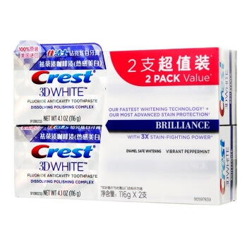Crest 佳洁士 3D钻亮炫白 热感美白 牙膏 116g*2支 *5件 图4